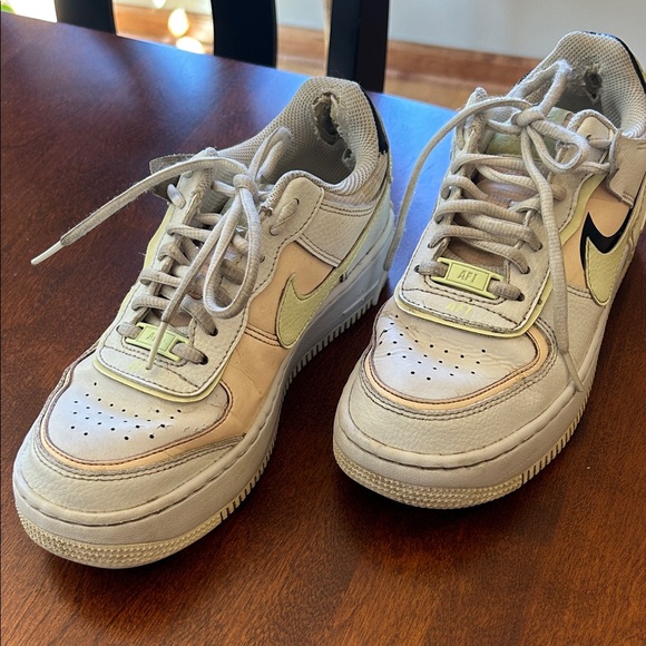 Nike Air Force 1 Low Shadow Summit White Barely Volt Crimson Tint - Size 6.5 - Picture 1 of 12